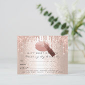 Gift Certificate Lashes Kiss LIps Makeup Beauty Briefkaart (Staand voorkant)