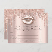 Gift Certificate Lashes Kiss LIps Makeup Briefkaart (Voorkant / Achterkant)