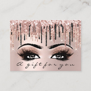 Gift Certificate Makeup Eyelash Hair Microblading Visitekaartje