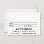 Gift Certificate Nutritionalist Smoothie (Achterkant)