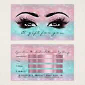 Gift Certificate Ocean Roos Ombre Lashes Makeup Visitekaartje (Voorkant /achterkant)