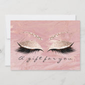 Gift Certificate Pastel Pink Lashes Marble Makeup (Voorkant)