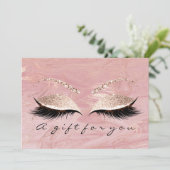 Gift Certificate Pastel Pink Lashes Marble Makeup (Staand voorkant)