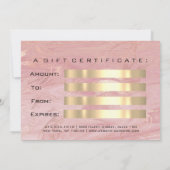 Gift Certificate Pastel Pink Lashes Marble Makeup (Achterkant)