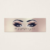 Gift Certificate Pearly roze Gold Lashes Makeup Mini Visitekaartjes (Voorkant)