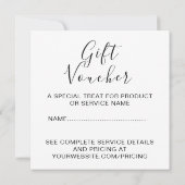 Gift Certificate Pros Business Note Card (Achterkant)