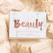 Gift certificate roos Gold schoonheidsscript marme