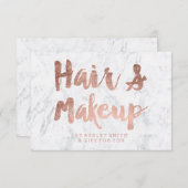 Gift certificate roos gold typografie white marble (Voorkant / Achterkant)