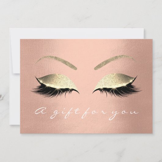 Gift Certificate Roze Rose Gold Lash (Voorkant)
