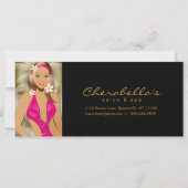 Gift Certificate Tanning Salon Pink Bikini Woman (Achterkant)