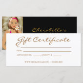 Gift Certificate Tanning Salon Pink Bikini Woman (Voorkant / Achterkant)