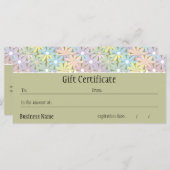 Gift Certificate voor pasteelflesjes (Voorkant / Achterkant)