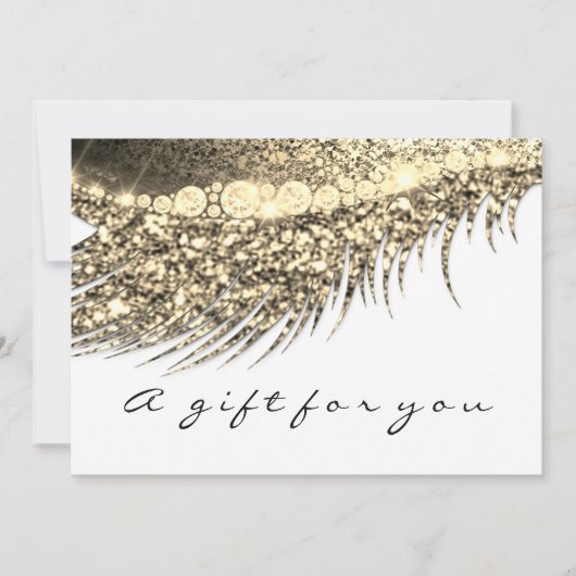 Gift Certificate White Gold Lash Beauty Makeup (Voorkant)