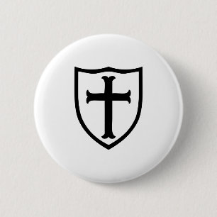 Gift Christelijke Church Cross Knight Shield Study Ronde Button 5,7 Cm