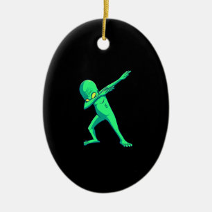 Gift Dance   Dabbing Alien Halloween Dab Dance Keramisch Ornament