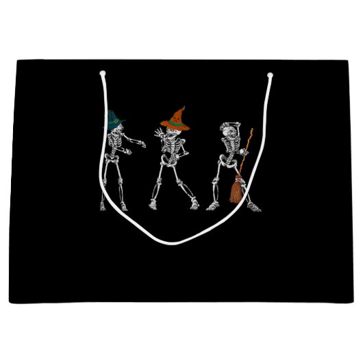 Gift Dance |Halloween Dance Macabre Witch Skeleton Groot Cadeauzakje (Voorkant)