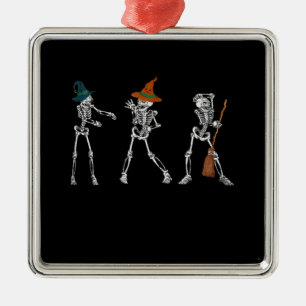 Gift Dance  Halloween Dance Macabre Witch Skeleton Metalen Ornament