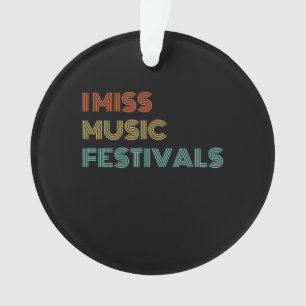 Gift Dance I Miss Music Festival Retro Dance Ornament