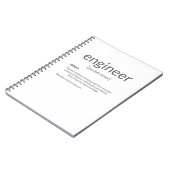 Gift Engineer College Major Engineer Definition Notitieboek (Linkerzijde)