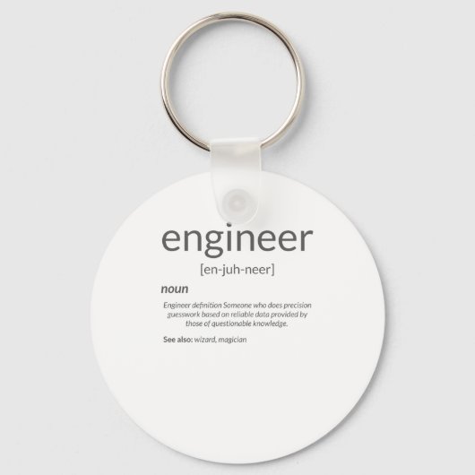 Gift Engineer College Major Engineer Definition Sleutelhanger (Voorkant)
