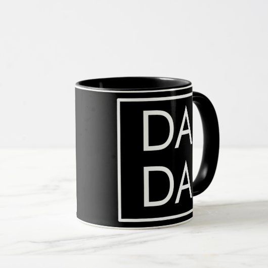 Gift Father Day Dada Boxed Square Dad Matching Mok (Voorkant rechts)