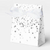 Gift/Favor Box in White & Silver Stars Bedankdoosjes (Voorkant Zijde)
