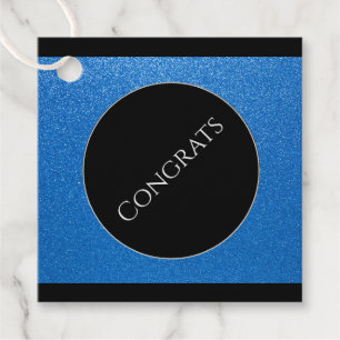Gift-FavorTag - Faux Glitter Congrations Bedankjes Labels