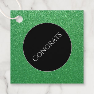 Gift-FavorTag - Faux Glitter Congrations Bedankjes Labels