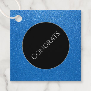 Gift-FavorTag - Faux Glitter Congrations Bedankjes Labels