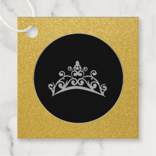 Gift-FavorTag - Pageant USA Tiara Crown Bedankjes Labels