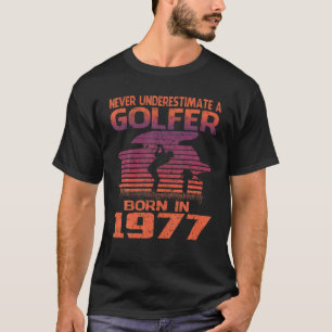 Gift for 43 Year Old Golfer Golfing 1977 43rd Birt T-shirt