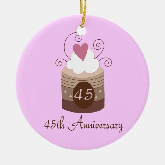 Gift for 45th Wedding Cute Cupcake Keramisch Ornament (Voorkant)