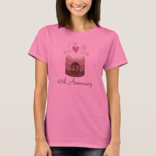 Gift for 45th Wedding Cute Cupcake T-shirt