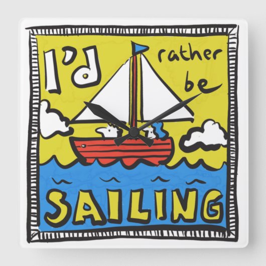 Gift for a Sailor of Yachtsman Vierkante Klok (Voorkant)