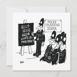 Gift for a UK Policeman - Police College Cartoon Feestdagenkaart