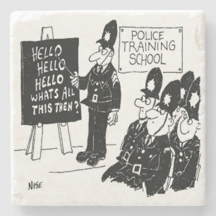 Gift for a UK Policeman - Police College Cartoon Stenen Onderzetter