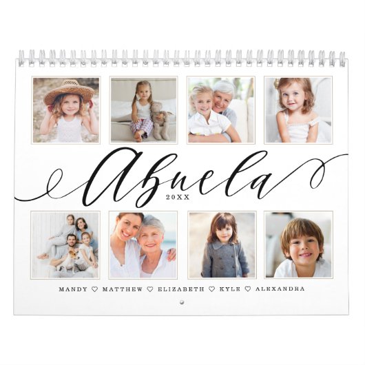 Gift for Abuela | Foto's voor kleinkinderen Kalender (Hoes)