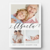 Gift for Abuela | Grootkinderen 3 Foto-collage Fotoplaat (voorkant)