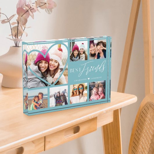 Gift for Best Friends 7 Photo Collage Heart BFFs Fotoblokken