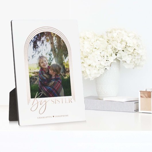 Gift for Big Sister Elegant Arch Photo Keepomwille Fotoplaat