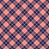 Gift for Birthday Coral Navy Plaid Towel Accent