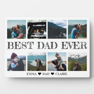 Gift for Dad Photo Collage Plaque with Easel Fotoplaat