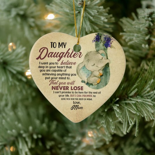 Gift for Daughter- Van mam Keramisch Ornament (Boom)