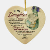 Gift for Daughter- Van mam Keramisch Ornament (Voorkant)