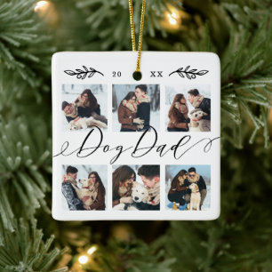 Gift for Dog Dad Fotocollage van Keepomwille Keramisch Ornament