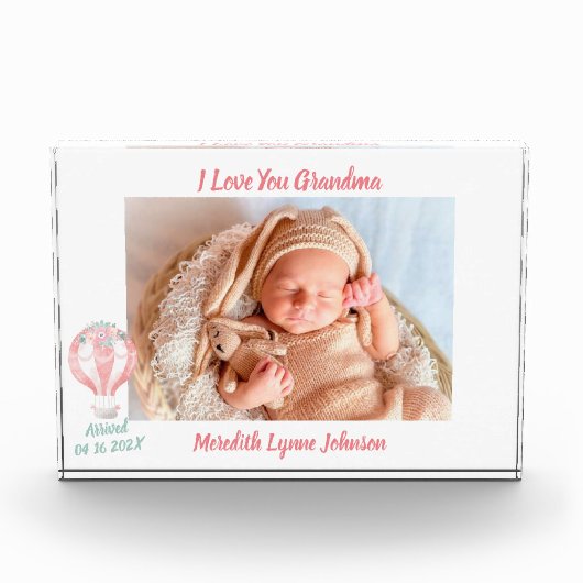 Gift for Grandma Newborn Grandchild Fotoblokken (Voorkant)