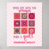 Gift for Grandma Patchwork Quilt Poster (Voorkant)
