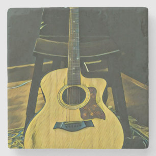 Gift for guitarist friend stenen onderzetter