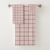 Gift for Her Rose Gold Plaid Towel for Bathroom (En situation)
