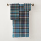 Gift for Him – Blue Yellow Plaid Towel Accent Bad Handdoek (Insitu)